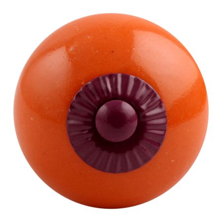 Solid Orange Purple Fitting Ceramic Knob